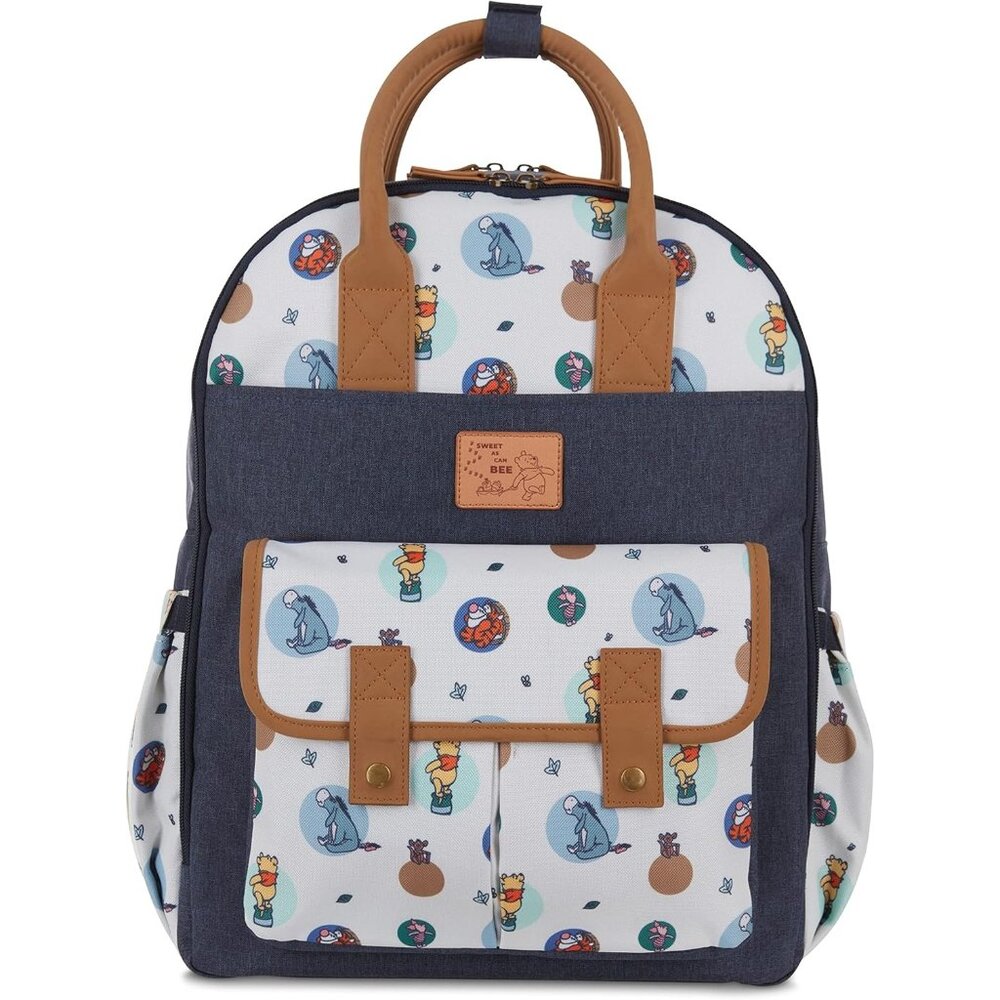 Men's Multi Colour Double Handle Bag In Mickey Includes Changing Pad Backpack